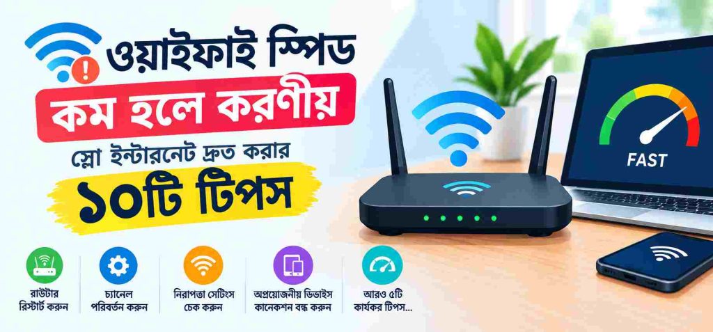 ওয়াইফাই স্পিড কম হলে করণীয়