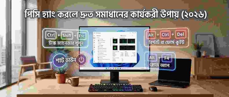 পিসি হ্যাং করলে দ্রুত সমাধানের উপায়