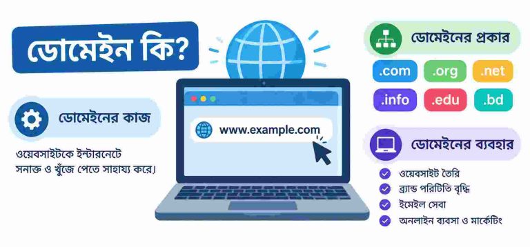ডোমেইন কি ? ডোমেইনের কাজ, প্রকার এবং ব্যবহার